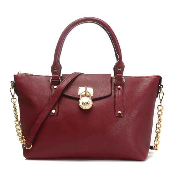 michael kors hamilton medium slouchy satchel rød Lav Pris Billig 4agul